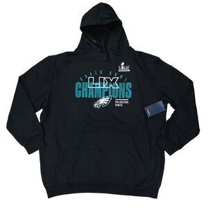 Philadelphia Eagles Super Bowl LIX Champions Front Pocket Hoodie Sweatshirt NWT